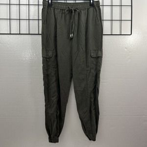 Mossimo Women Small 2015 Lyocell Cargo Jogger Mid‎ Rise Green SKU 60006